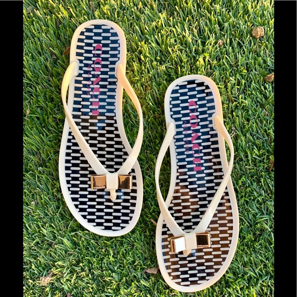 coach landon jelly flip flops